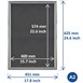 Cadre clipsable en aluminium Europel A2 25mm