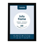 Cadres d'affichage autocollants Europel A4 noirs (lot de 2)