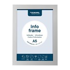 Cadres d'affichage autocollants Europel A5 argent (lot de 2)