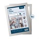 Cadres d'affichage autocollants Europel A5 argent (lot de 2)
