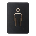 Plaque signalétique noire Europel homme 