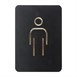 Plaque signalétique noire Europel homme 