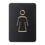 Plaque signalétique noire Europel femme 
