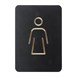 Plaque signalétique noire Europel femme 