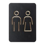Plaque signalétique noire Europel homme/femme 
