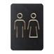Plaque signalétique noire Europel homme/femme 