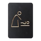 Plaque signalétique noire Europel table à langer 