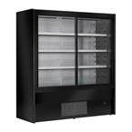 Vitrine libre-service réfrigérée Zoin Cervinho noire avec portes coulissantes
