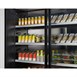 Vitrine libre-service réfrigérée Zoin Cervinho noire avec portes coulissantes