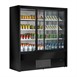 Vitrine libre-service réfrigérée Zoin Cervinho noire avec portes coulissantes