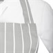 Tablier bavette rayé gris et blanc Whites
