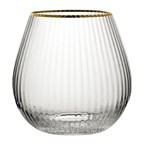 Verres à gin sans pied bord doré Hayworth Utopia 650 ml (lot de 6)