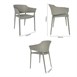 Fauteuils Lorenzo Café Bolero gris (lot de 2)