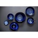Bols plats Olympia Luna bleu nuit 160 mm (lot de 6)
