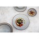 Assiettes plates Olympia Drift gris uni 230 mm (lot de 6)