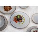 Assiettes plates Olympia Drift gris uni 230 mm (lot de 6)
