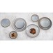 Bols évasés Olympia Drift gris uni 205 mm (lot de 4)
