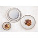 Assiettes plates Olympia Drift en relief gris 180mm (lot de 6)