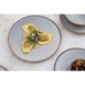 Assiettes plates Olympia Drift en relief gris 180mm (lot de 6)