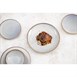 Assiettes plates Olympia Drift en relief gris 180mm (lot de 6)