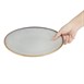 Assiettes creuses Olympia Drift en relief gris 260 mm (lot de 4)