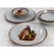Bols évasés Olympia Drift en relief gris 155 mm (lot de 6)