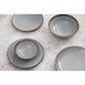 Bols évasés Olympia Drift en relief gris 155 mm (lot de 6)