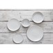 Assiettes plates Olympia Denim White 180 mm (lot de 6)