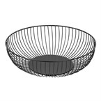 Panier de présentation rond métallique Olympia noir 285x85mm
