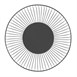 Panier de présentation rond métallique Olympia noir 285x85mm