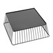 Panier de présentation carré métallique Olympia noir 280x280x100mm