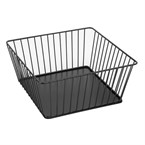 Panier de présentation carré métallique Olympia noir 230x230x100mm