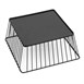 Panier de présentation carré métallique Olympia noir 230x230x100mm