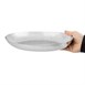 Plat ovale en acier inoxydable martelé Olympia 280x230mm