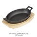 Planche en hévéa pour plat ovale en fonte Olympia 230x135mm pour FW818