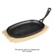 Planche en hévéa pour plat ovale en fonte Olympia 335x205mm pour GJ557
