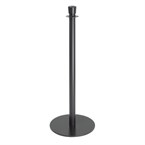 Poteaux d'accueil base plate Bolero noirs (lot de 2)