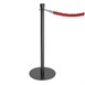 Poteaux d'accueil base plate Bolero noirs (lot de 2)