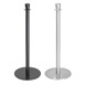 Poteaux d'accueil base plate Bolero noirs (lot de 2)