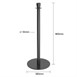 Poteaux d'accueil base plate Bolero noirs (lot de 2)
