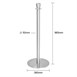 Poteaux d'accueil base plate Bolero inox brossé (lot de 2)