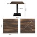 Table carrée Bolero Complete effet bois foncé 700mm