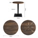 Table ronde Bolero Complete effet bois foncé 600mm