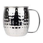 Mugs en acier inoxydable martelé Olympia Barware 440ml 