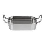 Plat de présentation en inox rectangulaire Olympia 140x90mm