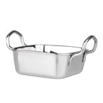 Plat de présentation en inox carré Olympia 115x115mm