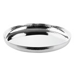 Plat rond en acier inoxydable martelé Olympia 320x35mm