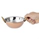 Plat Kadai en cuivre avec poignées en inox revêtement laiton Olympia 400ml