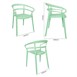 Fauteuils Bolero Mateo Café vert menthe (lot de 2)