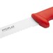 Couteau à trancher denté Hygiplas rouge 30cm
